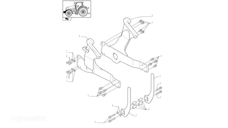 chassi 87493266 para trator de rodas New Holland T6010