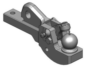 mecanismo de engate Scharmüller Einsatz K80® Ball Coupling System 00.428.00.5-A17 para trator de rodas John Deere 6010, 6020, 6030, 6R, 7020, 7030, 8010, 8020