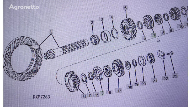 outra peça sobressalente da transmissão pierścień zmiany biegów para trator de rodas John Deere 4555/4755/4955