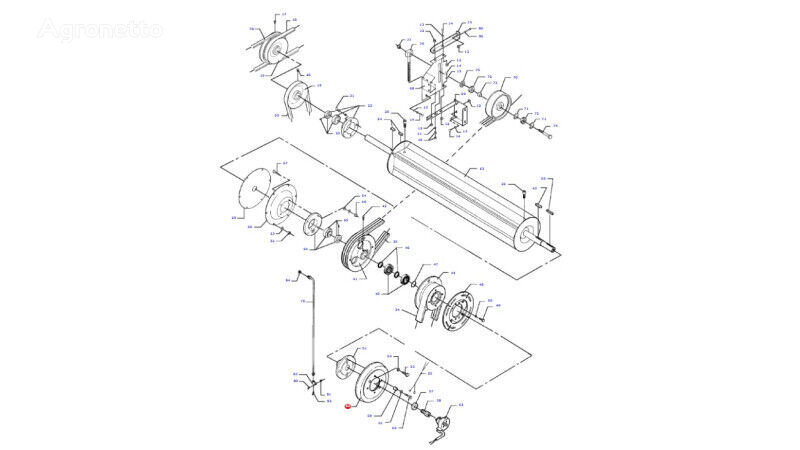 polia D28752223 para ceifeira-debulhadora Massey Ferguson MF 30