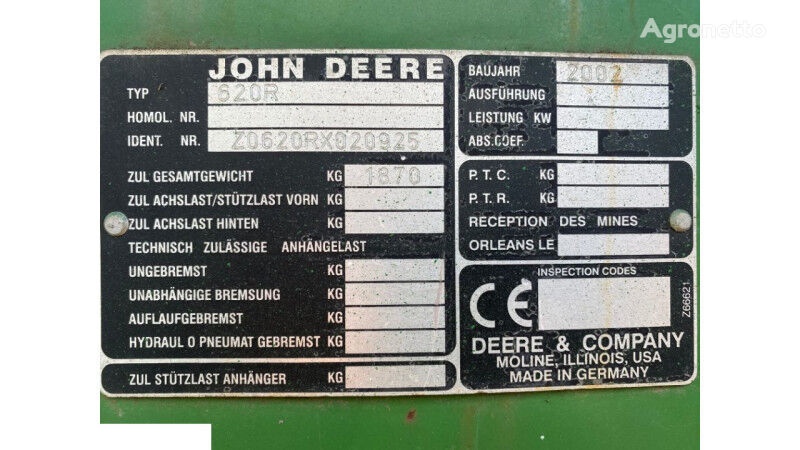 sem-fim para ceifeira-debulhadora John Deere 620r